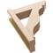 Ekena Millwork 6-in W x 20-in D x 24-in H Funston Slat Rough Cedar Woodgrain TimberThane Outlooker, Primed Tan OUTUR060X20X24FST24RCPR - alternate 6